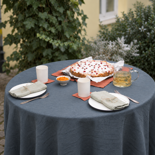 Blue Fog Linen Tablecloth