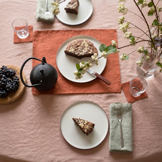 Baked Clay Linen Placemats – Set of 6