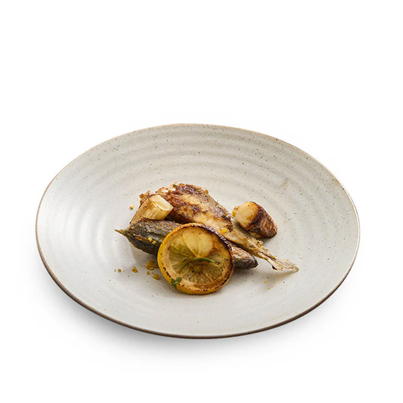 Handcrafted Stoneware Shallow Plate – Modern Pasta or Dinner Dish