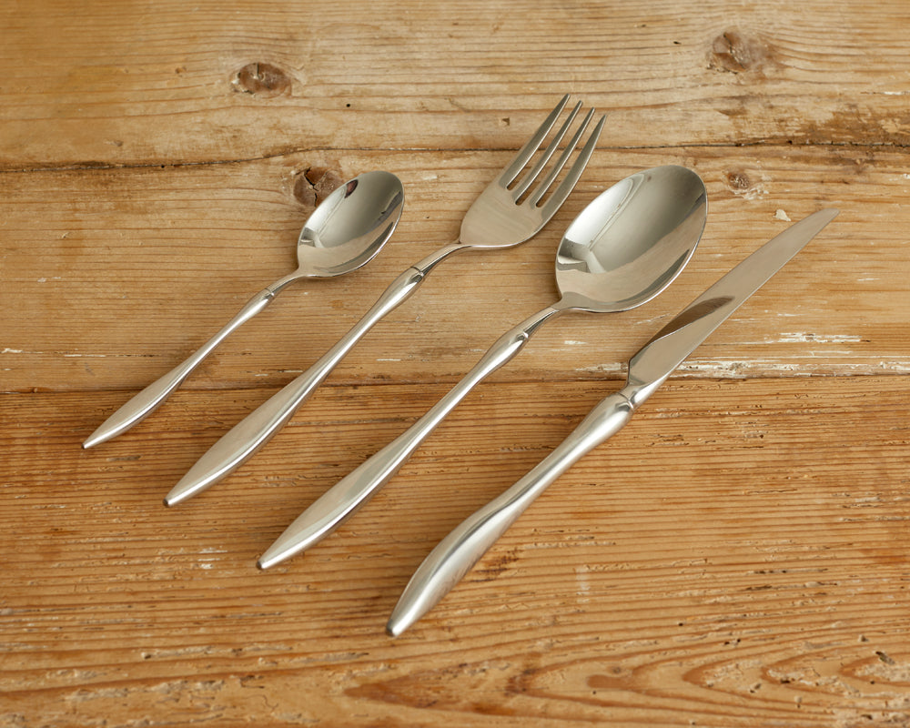 Monaco Silver Cutlery Set – 16 or 24 Piece Stainless Steel Flatware