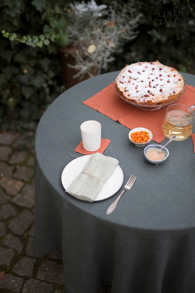 Blue Fog Linen Tablecloth