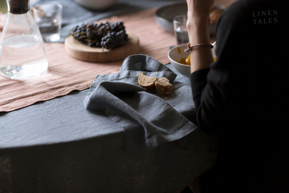 Blue Fog Linen Tablecloth