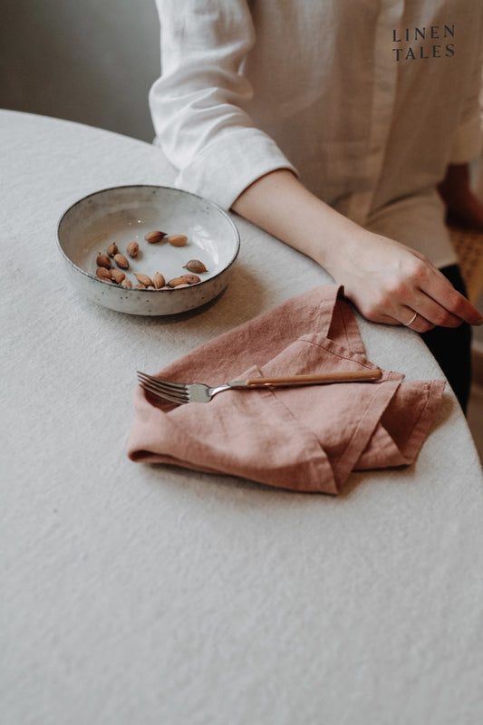 Cafe Creme Lightweight Linen Napkins – Set of 2