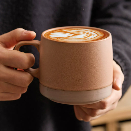 Aurora Dual-Tone Ceramic Mug – Minimalist Morandi Series
