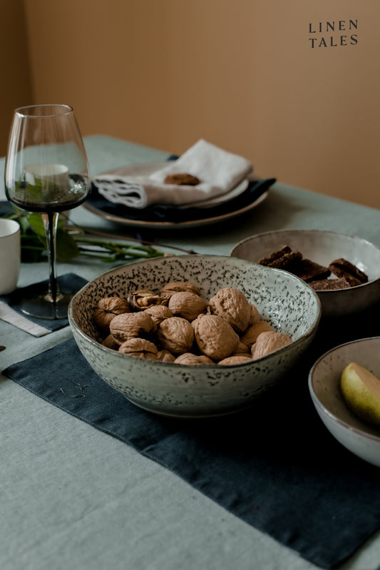 Green Milieu Linen Tablecloth